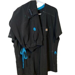 Carhartt Stretch Womens Scrub Set/Lot Black XL/Tall-XL